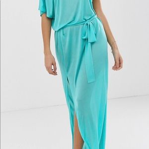ASOS One shoulder beach slinky maxi dress - Size 0